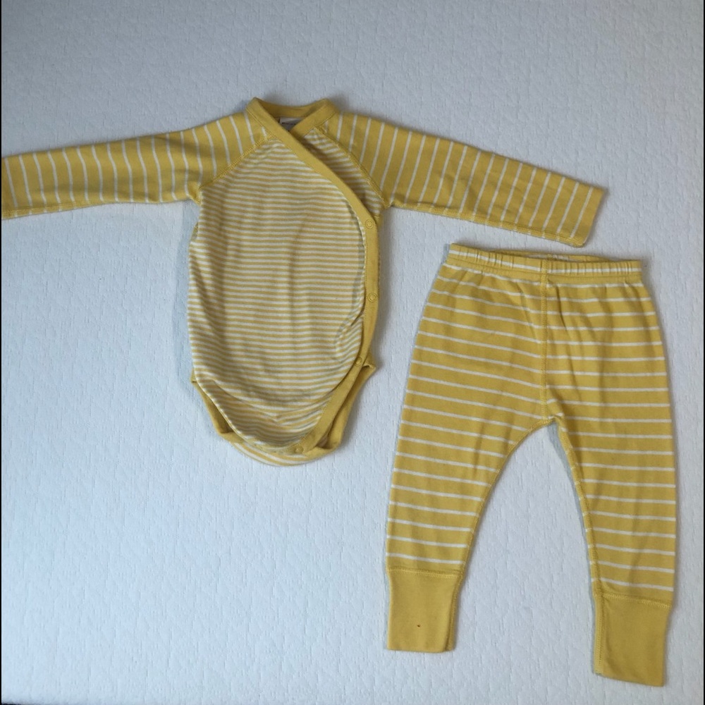 Hanna Andersson organic stripe 2 piece pajamas